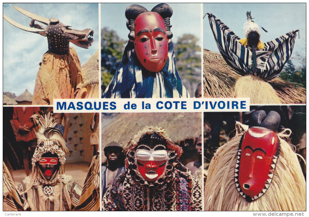 AFRIQUE DE L´OUEST,africa,arika,cote ,COTE D´IVOIRE,ex AOF,colonie Française,MASQUE,MASQUES, SORCIER,MAGIE NOIRE - Ivory Coast