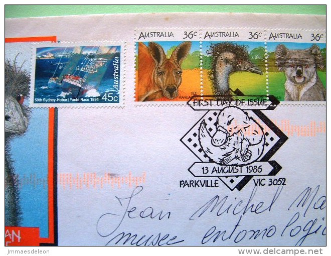 Australia 2010 FDC Cover To Nicaragua - Animals - Platypus Bird Emu - Kangaroo - Ships Yacht Race - Lettres & Documents