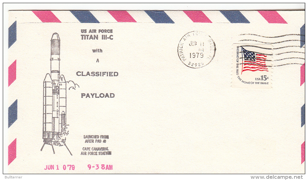 SPACE - USA - 1978 - TITAN III - C CLASSIFIED PAYLOAD  COVER WITH  PATRICK  POSTMARK * - Etats-Unis