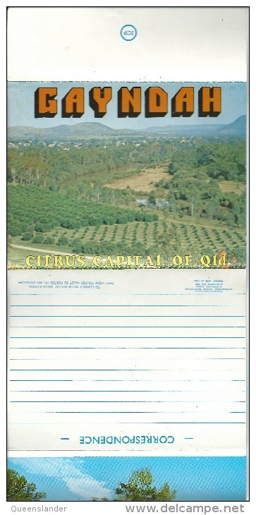 Gayndah 5 Picture Lettercard International Colour Productions Stanthorpe Qld Front & Back Shown - Sunshine Coast