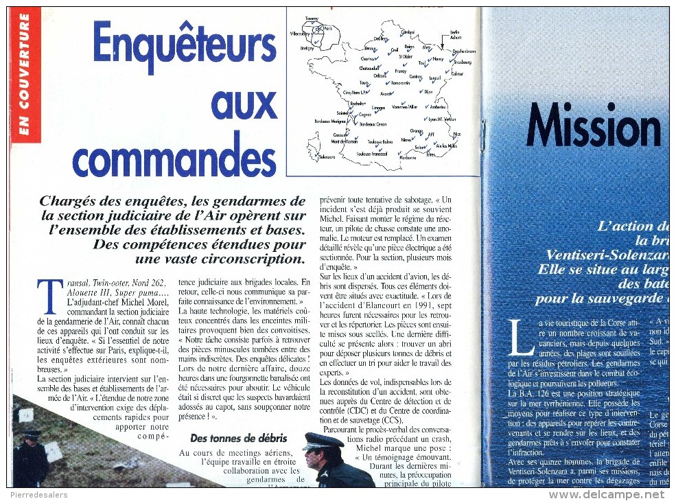 Gendarmerie B - Dossier Gendarme De L' Air - Aviation Avion Base Aérienne - Voir Sommaire Et Extraits - Militaria - Police & Gendarmerie