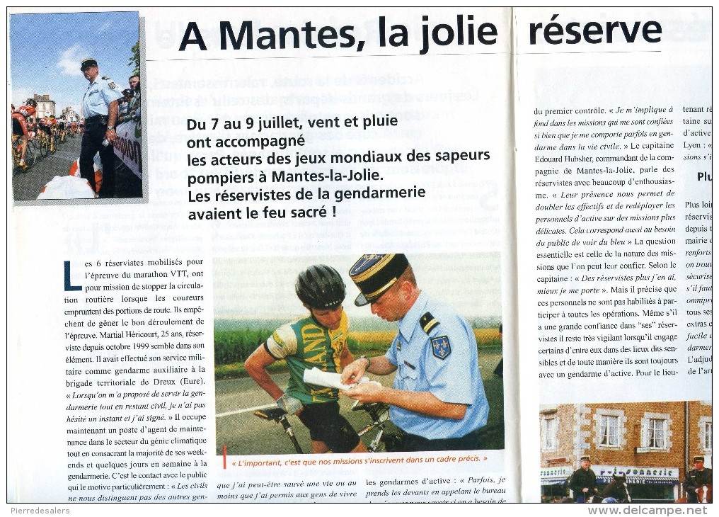Gendarmerie B - Dossier L'été Des Réservistes - Tour De France - Renfort Côtier - Voir Sommaire Et Extraits - Militaria - Police & Gendarmerie