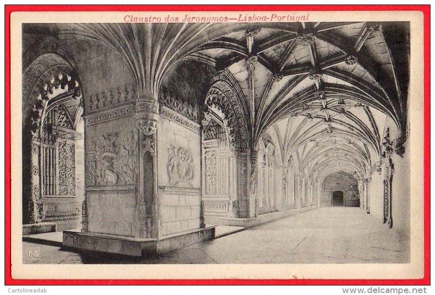 [DC6177] PORTOGALLO - LISBONA - CLAUSTRO DOS JERONYMOS - Old Postcard - Lisboa