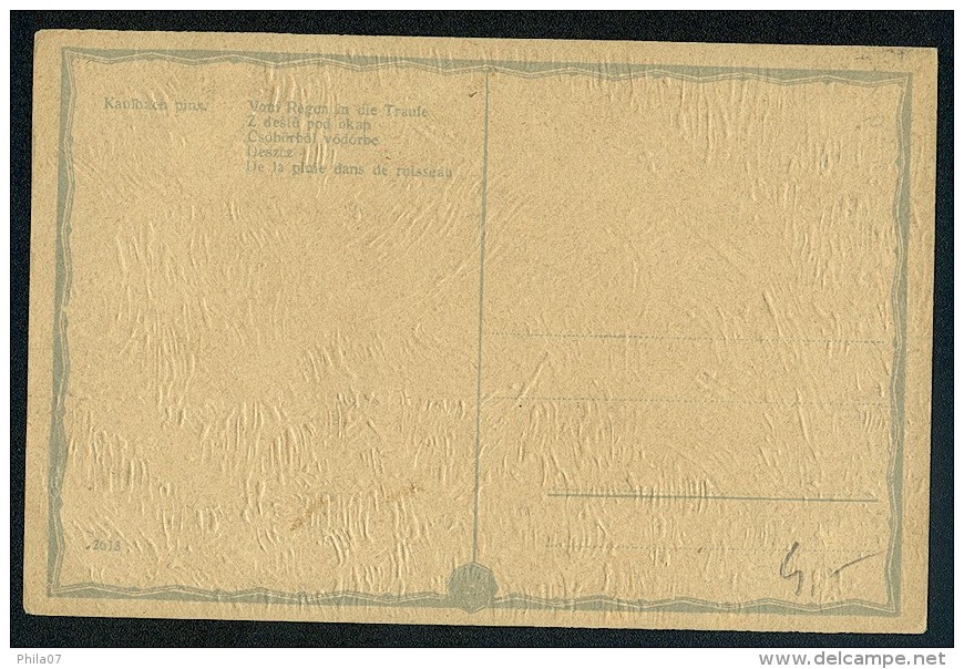 Kaulbach, H. - Vom Regen In Die Traufe  ------- Relief Postcard, Not  Traveled - Kaulbach, Hermann