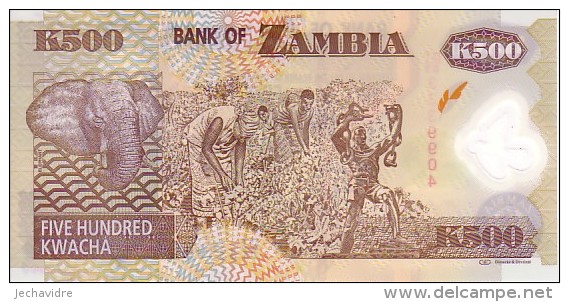 ZAMBIE   500 Kwacha   Emission De 2011   Polymer     ***** BILLET NEUF ***** - Zambie