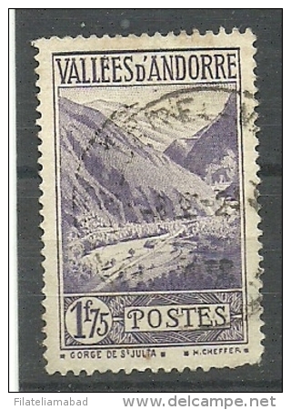 ANDORRA- ESTE SELLO USADO CORREO FRANCES  Nº  C. M. ABAD. 40A  (S-6) - Usados