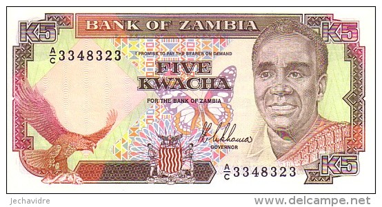 ZAMBIE  5   Kwacha   Emission De 1989   Pick 30 A    ***** BILLET NEUF ***** - Zambia