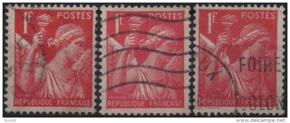 FRANCE 433 (o) 3 X Types Iris (1) - 1939-44 Iris