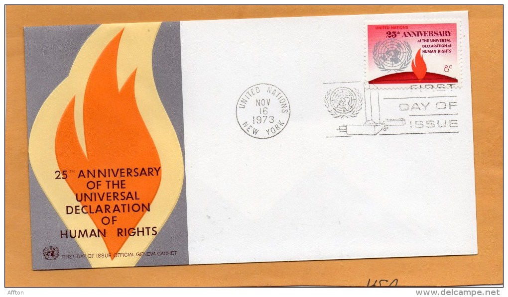 United Nations Geneve 1973 FDC - FDC