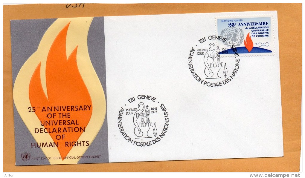 United Nations Geneve 1973 FDC - FDC