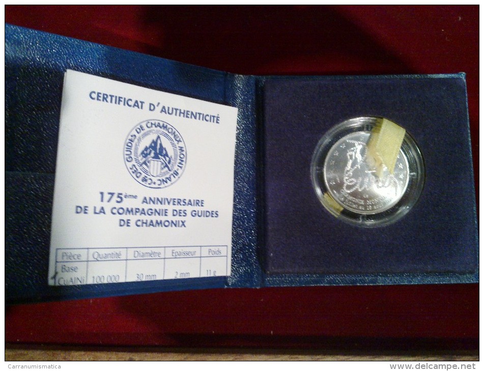 FRANCIA EURO DE CHAMONIX MONT BLANC 24 EURO 1996 AG SILVER - Euro Delle Città