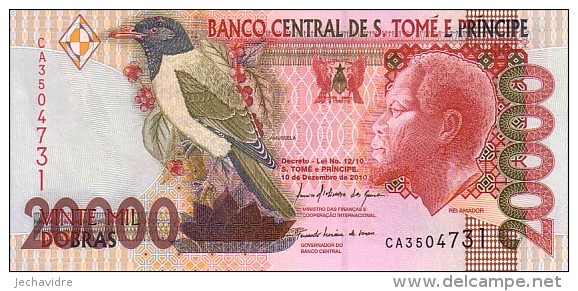 SAO TOME ET PRINCIPE  20 000  Dobras Daté Du 10-décembre-2010     ***** BILLET  NEUF  ***** - San Tomé E Principe