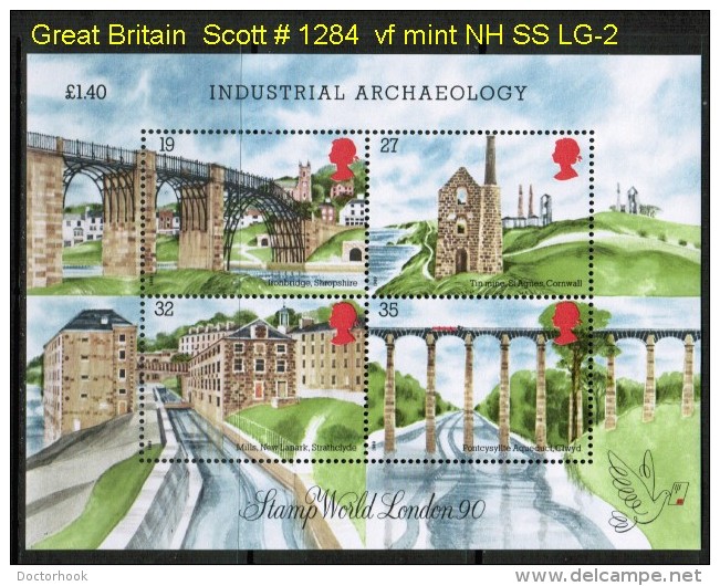 GREAT BRITAIN    Scott  # 1284**  VF MINT NH Souvenir Sheet - Blocs-feuillets