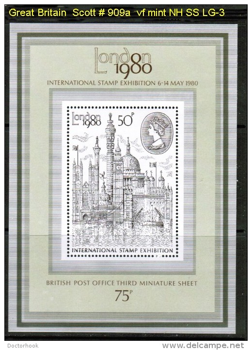 GREAT BRITAIN    Scott  # 909a**  VF MINT NH Souvenir Sheet - Blocks & Miniature Sheets