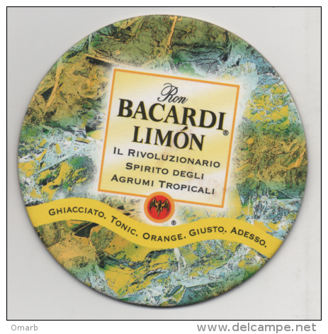 Alt496 Sottobicchiere Mat Coaster Deckel Posavasos Sous Bock, Bacardi Limon, Agrumi Tropicali, Special Edition, Plastico - Sous-bocks