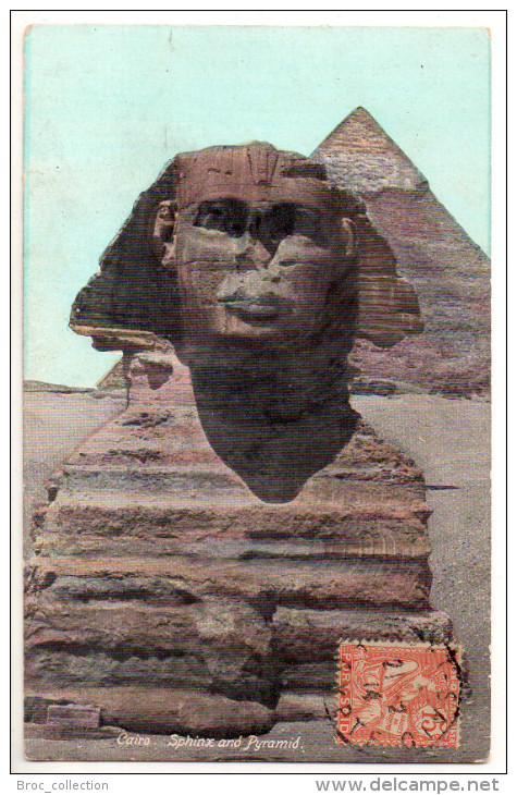 Cairo, Sphinx And Pyramid, 1914, éd. Ephtimios Frères N° 56058 (Le Caire) - Cairo
