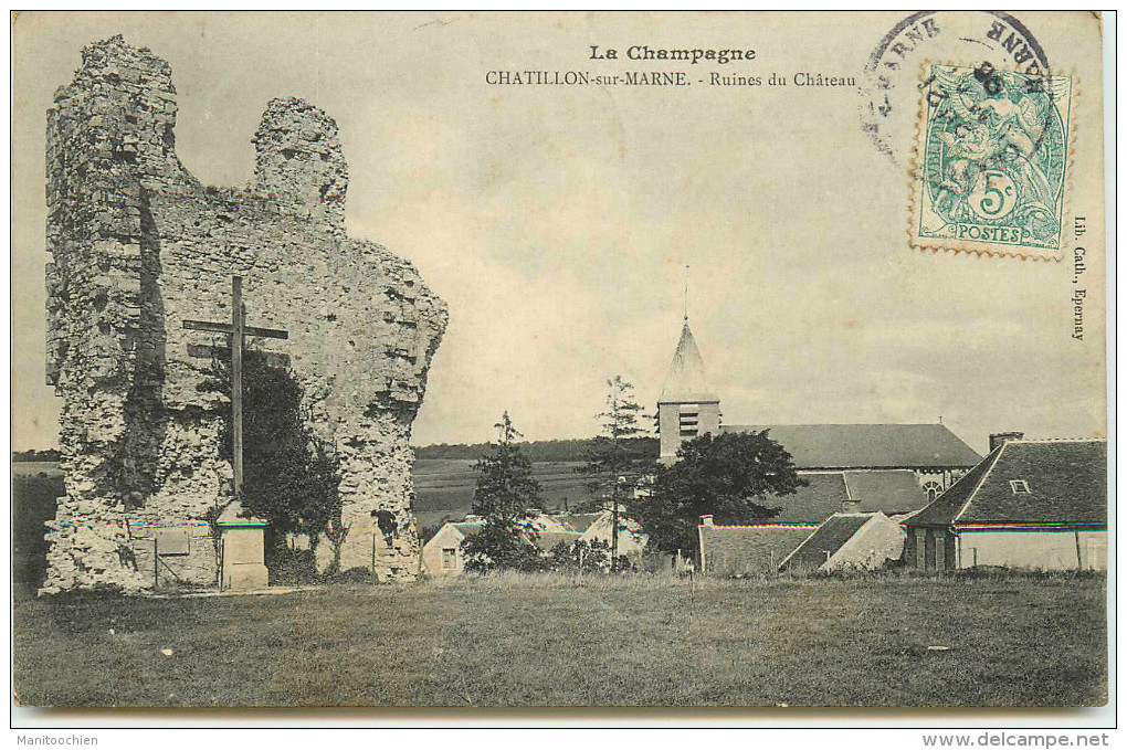 DEP 51 CHATILLON SUR MARNE RUINES DU CHATEAU - Châtillon-sur-Marne
