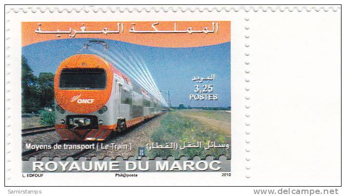 Morocco,new Issue  2010- Train  1 Stamp - Nice Topical-complete Set- - Morocco (1956-...)