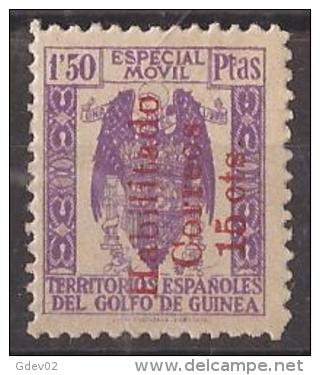 GUI259D-L4128TSE.Guinee .GUINEA ESPAÑOLA.FISCALES .1939/41.(Ed  259 D)sin Goma.RARO.MAGNIFICO - Dienst