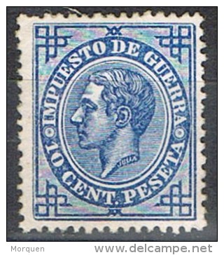 Sello 10 Cts Alfonso XII 1876, Impuesto Guerra, Num 184 * - Impuestos De Guerra