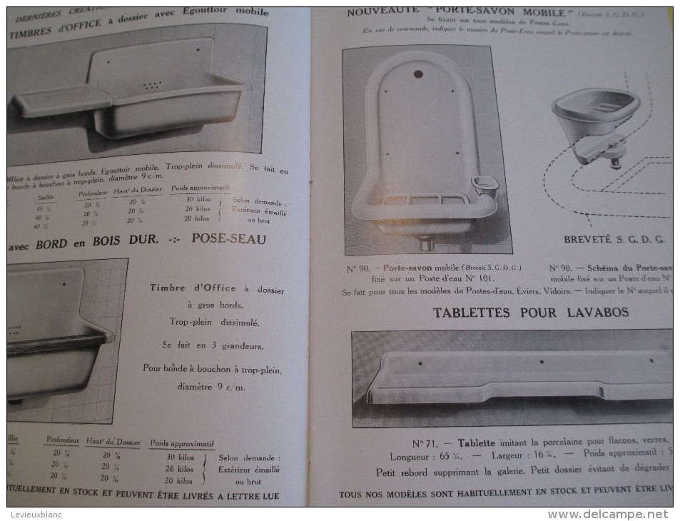 Appareils Sanitaires/ Compagnie Anglaise/The Paris Earthenware C° Ltd/INVICTA/1930        CAT52