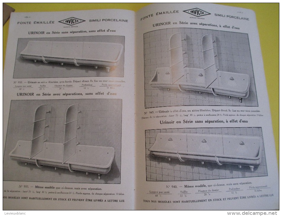 Appareils Sanitaires/ Compagnie Anglaise/The Paris Earthenware C° Ltd/INVICTA/1930        CAT52