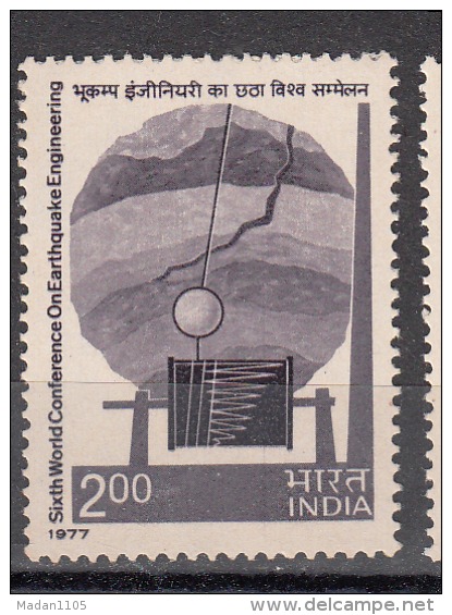 INDIA, 1977, 6th World Conference On Earthquake Engineering, New Delhi, MNH, (**) - Ungebraucht