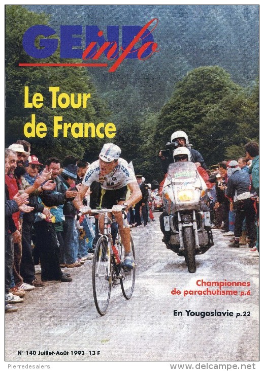 Gendarmerie B - Dossier Tour De France 1992 Cycliste - Garde Gendarme  Protection Itinéraire - Voir Extraits - Militaria - Polizei