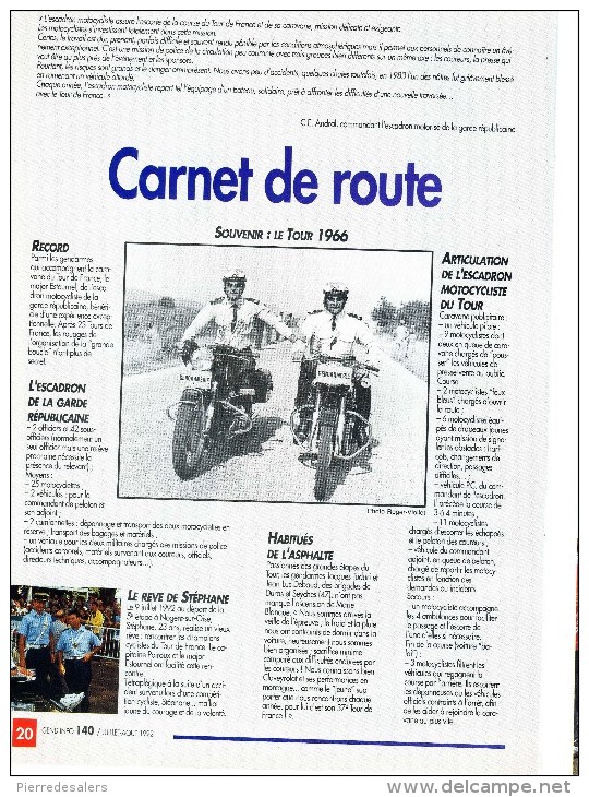 Gendarmerie B - Dossier Tour de France 1992 cycliste - Garde Gendarme  protection itinéraire - voir extraits - militaria