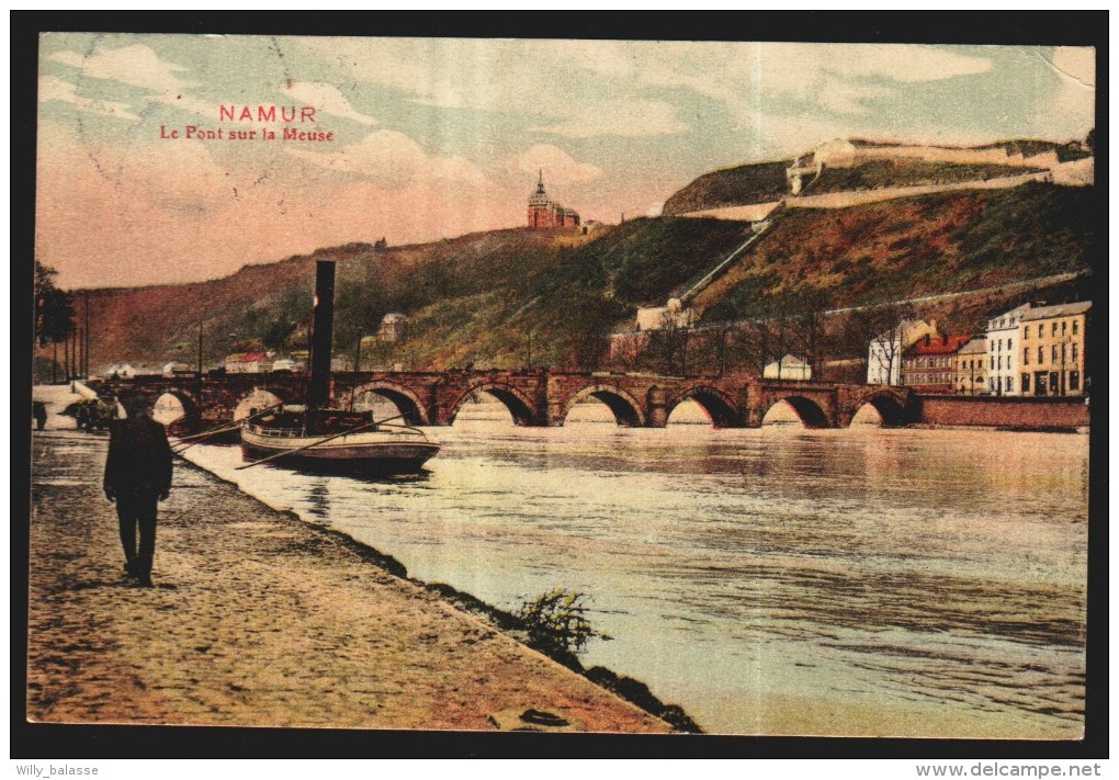 NAMUR - Le Pont Sur La Meuse - Couleur 1912   // - Namur