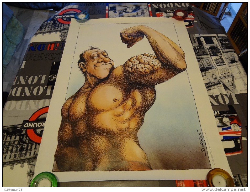 Affiche (poster) - Claude Serre - Le Sport (cerveau) - Format 78.5 X 60 Cm - Sérigraphies & Lithographies