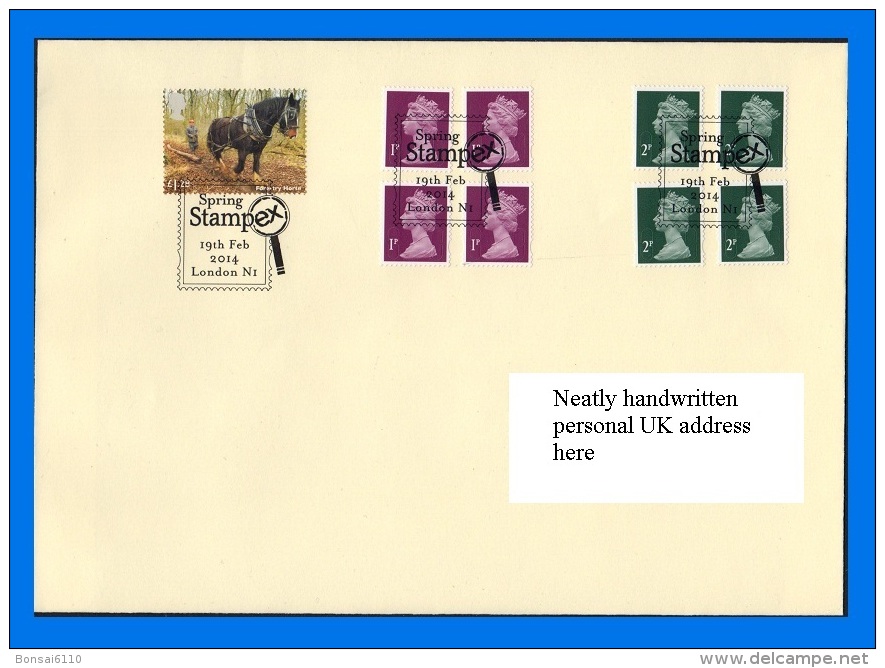 GB 2014-0012, Stampex Spring Cover - Lettres & Documents