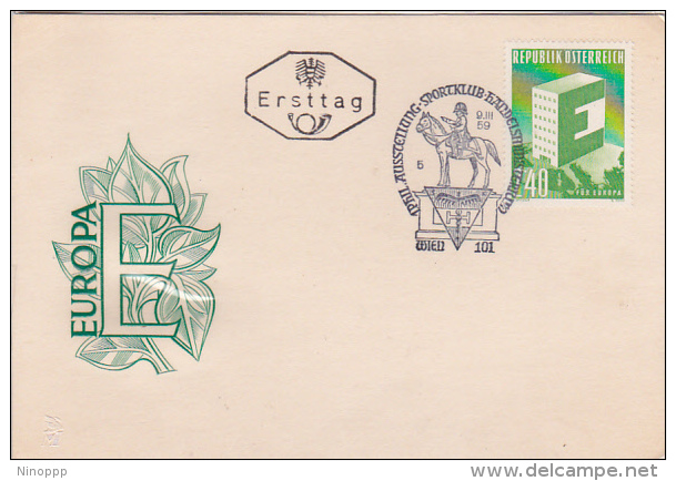 Austria 1959  For Europe  First Philatelic Exhibition For Trade Sports Club Souvenir Cover - Other & Unclassified
