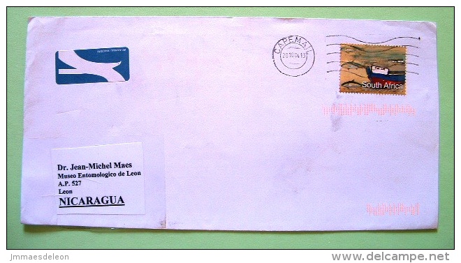 South Africa 2010 Cover To Nicaragua - Boat Ship Fishes - Lettres & Documents