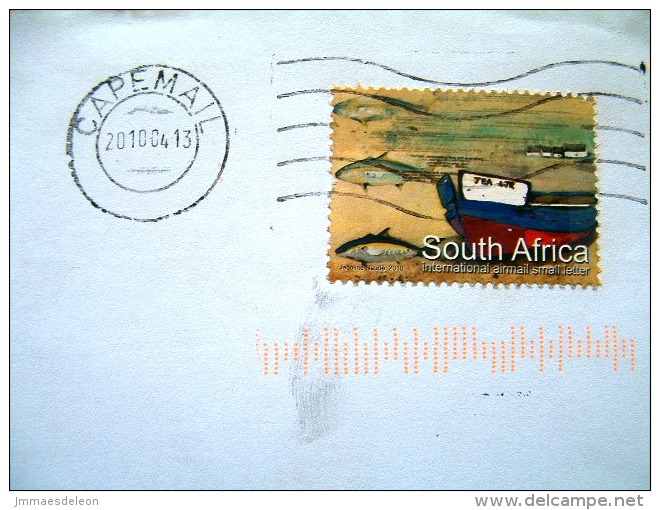 South Africa 2010 Cover To Nicaragua - Boat Ship Fishes - Cartas & Documentos