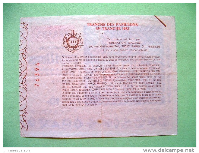 Togo - Lottery Ticket - Loterie Nationale - Butterflies Papillons - Lottery Tickets