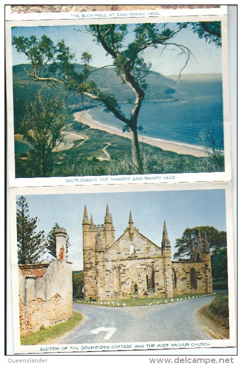 Port Arthur & Eaglehawk Neck  11 Picture Lettercard Nucolorview Moorabbin Victoria Front & Back Shown - Port Arthur