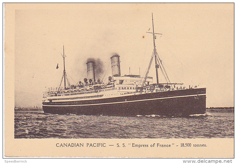 23175 SS Empress Of France  - Canadian Pacific Liner -18500 Tons -ed Danel Lille- Paquebot Canada - Steamers