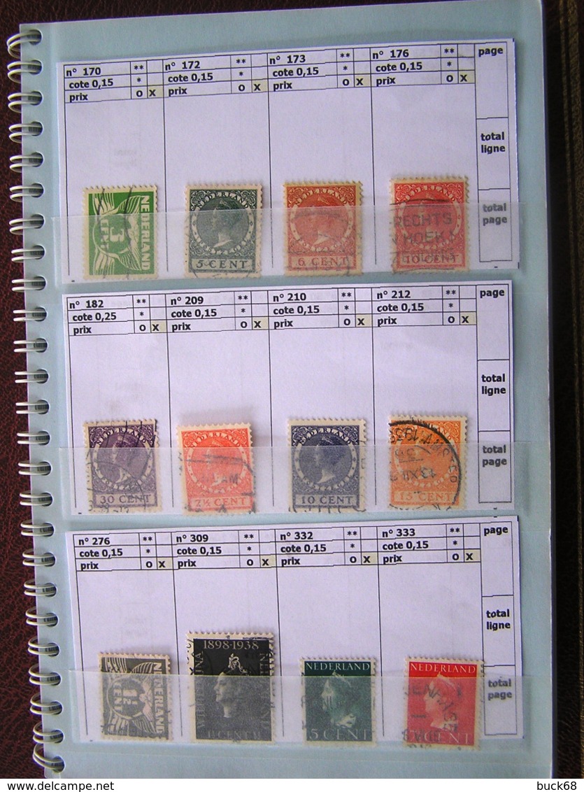 PAYS-BAS NEDERLAND NIEDERLANDEN Lot De 287 Timbres Stamps (o)/*/** Catalog Valeur Value 143 € - Sammlungen