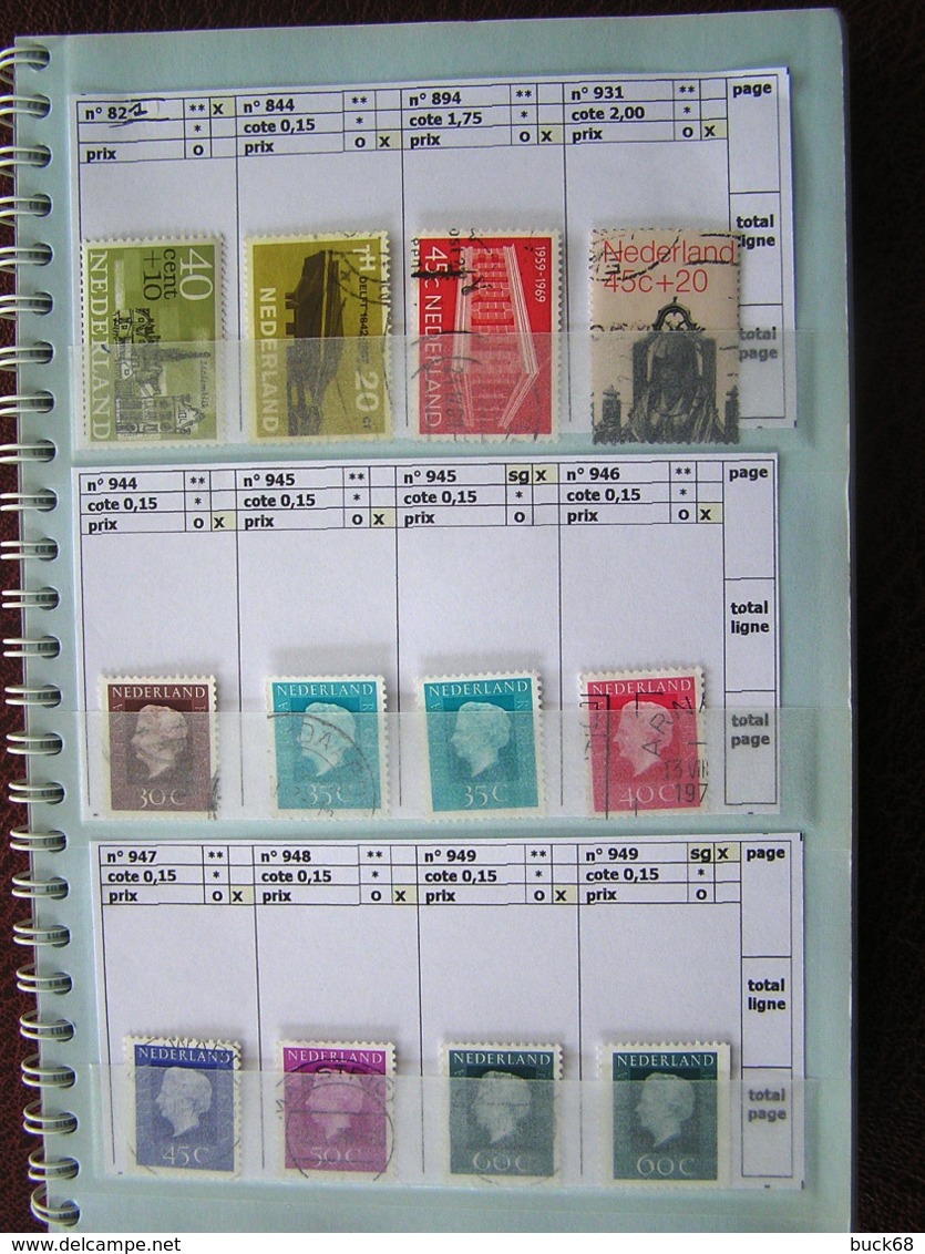 PAYS-BAS NEDERLAND NIEDERLANDEN lot de 287 timbres stamps (o)/*/** catalog valeur value 143 €