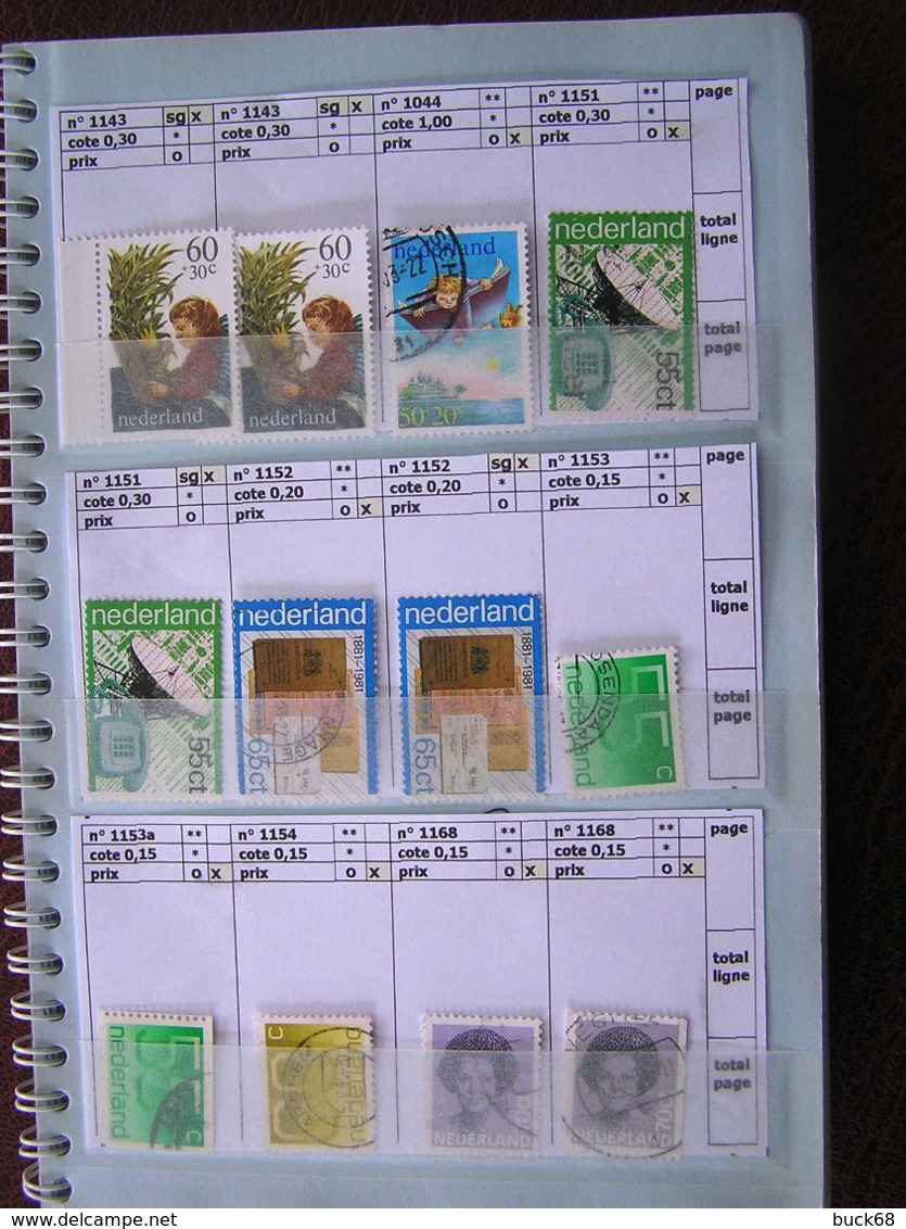 PAYS-BAS NEDERLAND NIEDERLANDEN lot de 287 timbres stamps (o)/*/** catalog valeur value 143 €