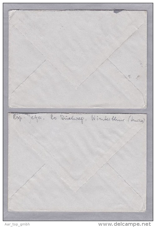 Schweiz Block Zuschlag 1948-05-24 Winterthur Satz Zu#w25w-28w 4-er Block Olympia St.Moritz - Covers & Documents