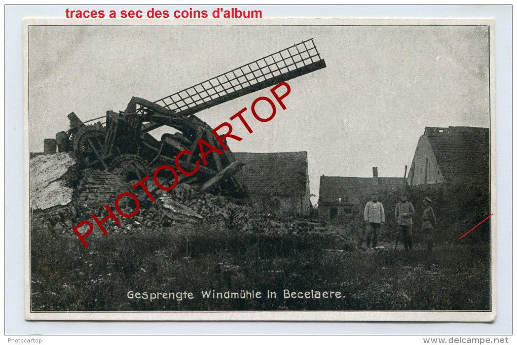 MOULIN A VENT-WINDMUEHLE-BECELAERE -Carte Allemande-Guerre-14-18-1W K-BELGIEN-FLANDERN- - Zonnebeke