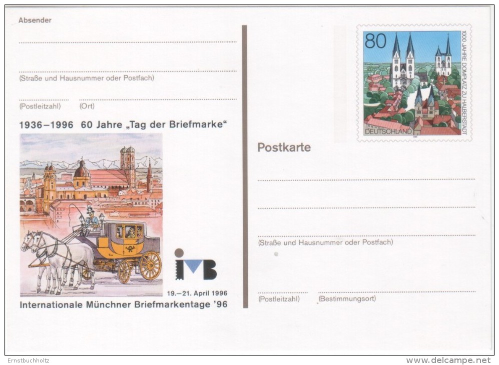 Deutschland / Germany / Allemagne Postkarte 1996 60 Jahre Tag Der Briefmarke München Postcard - Bildpostkarten - Ungebraucht