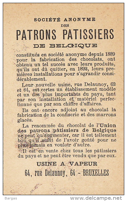 Chromo Chocolat Patrons Patissiers Bruxelles Marché Camelot Or Montre - Other & Unclassified