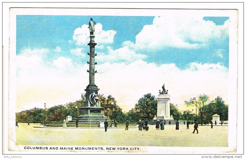 "Columbus And Maine Monuments - New York City" Color - Andere Monumente & Gebäude