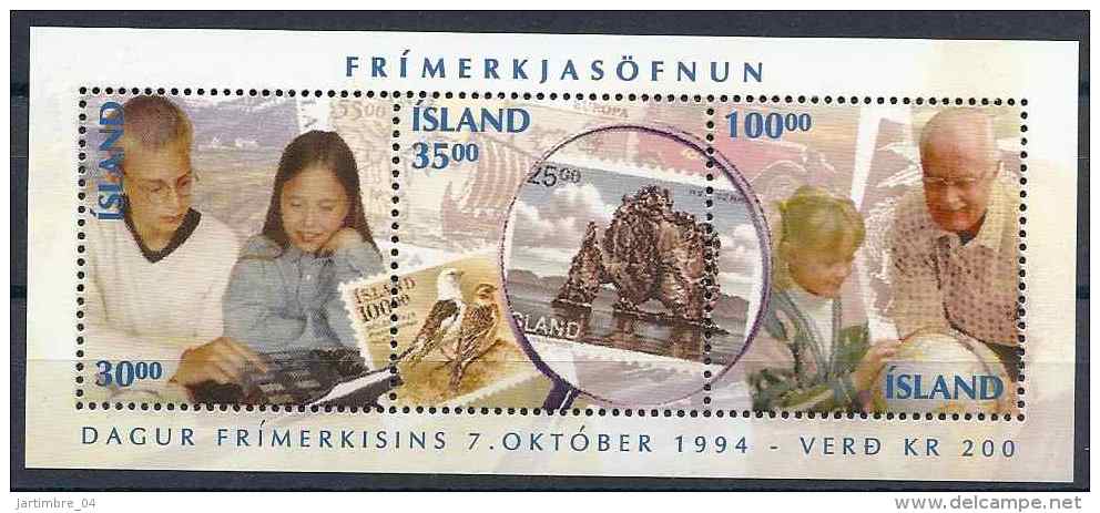 1994 ISLANDE BF 17** Philatélie, Timbre Sur Timbre, Oiseau - Blocks & Sheetlets