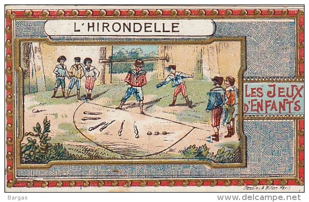 Chromo Les Jeux D´enfants L'hirondelle Jeu Chocolat Revault - Other & Unclassified