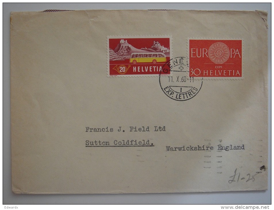 Switzerland 1960 Commercial Cover To UK - Covers & Documents