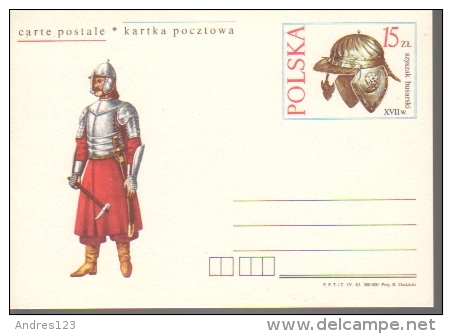 P087 Poland Postal Card 1983 - Hussar - Stamped Stationery